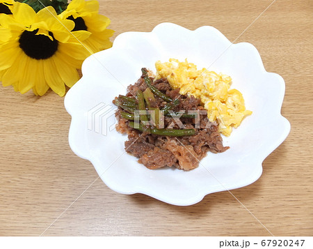 スタミナをつけるのにニンニクの芽入り焼肉♪ 67920247