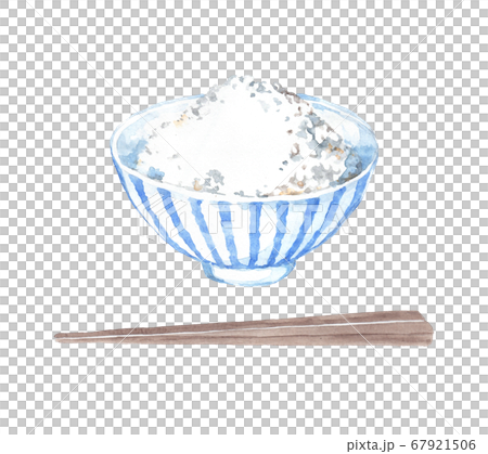 白ごはんの水彩画 67921506