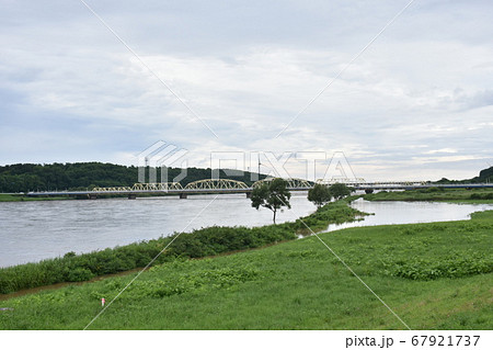 増水　雄物川河口 67921737
