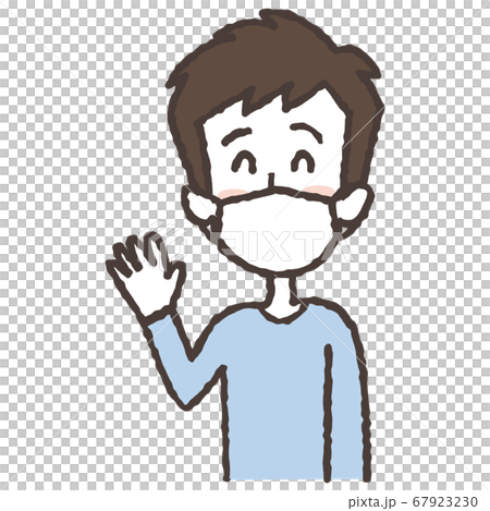 戴著面具的男人微笑著的插圖 67923230