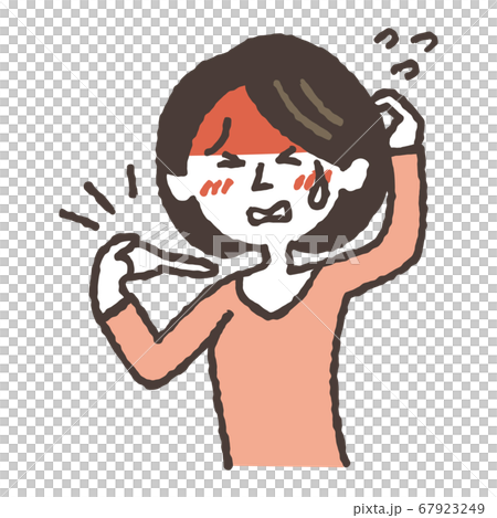 溫度計值高的女人的插圖 67923249