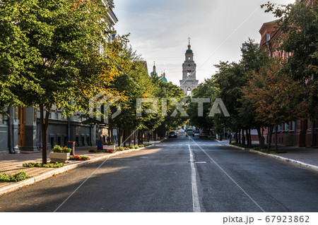 The cityscape of the central street of Astrakhan. The cityscape of the central street of Astrakhan. 67923862