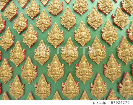 Thailand pattern on walls of buddhistic temple 67924270