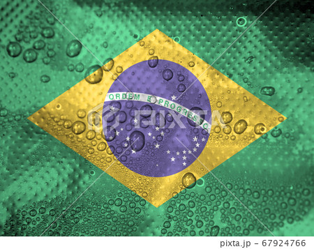 water drops on Brazil flag background water drops on Brazil flag background 67924766