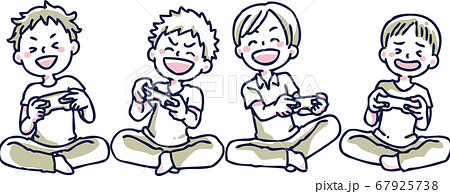 ゲームをする男たち 67925738