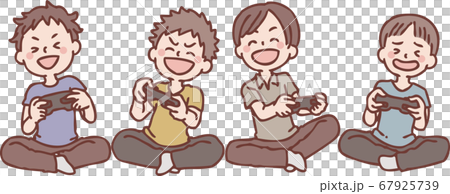ゲームをする男たち 67925739