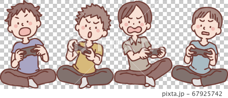 ゲームをする男たち 67925742