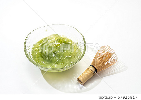 抹茶のくずきり　kudzu starch noodles japanese dessert 67925817