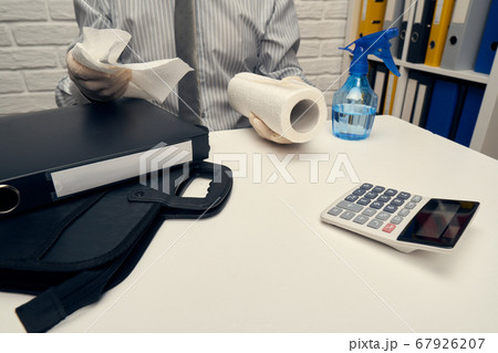 concept of cleaning or disinfecting the office 67926207