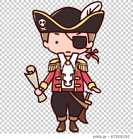 ハロウィン仮装海賊船長のイラスト素材