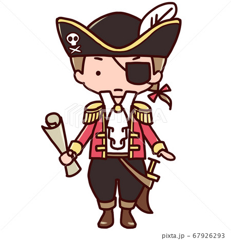 ハロウィン仮装海賊船長のイラスト素材