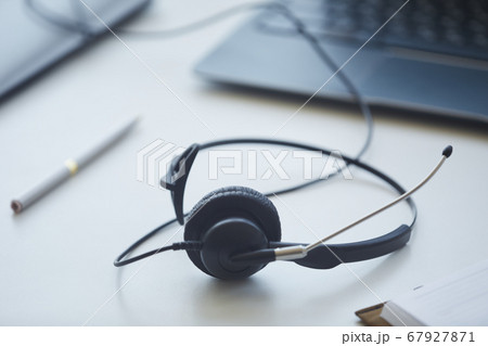 Workplace of customer service operator 67927871