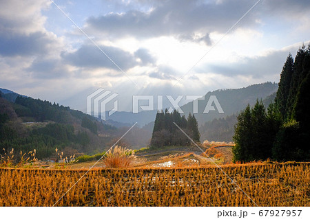 里山の朝（奈良県宇陀市） 67927957