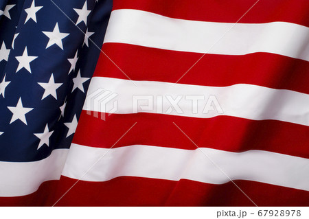 Waving American flag with stars and stripes, independence 67928978