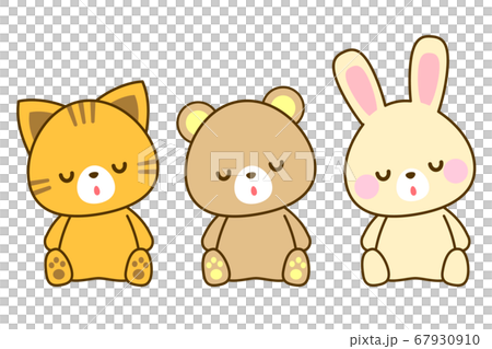 うたた寝をする動物のイラスト 67930910