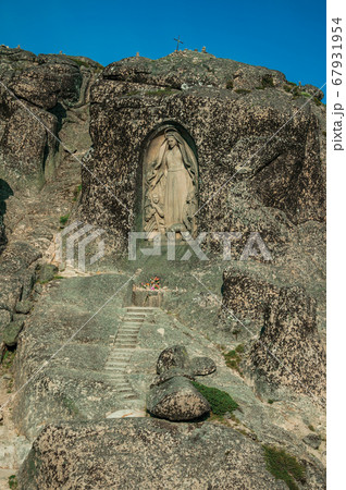Image of Our Lady of the Good Star carved in a rocky cliff Image of Our Lady of the Good Star carved in a rocky cliff 67931954