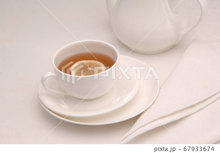 tea saucer cup and napkin 67933674
