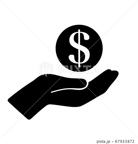 Money Silhouette Illustration Icon Material Stock Illustration