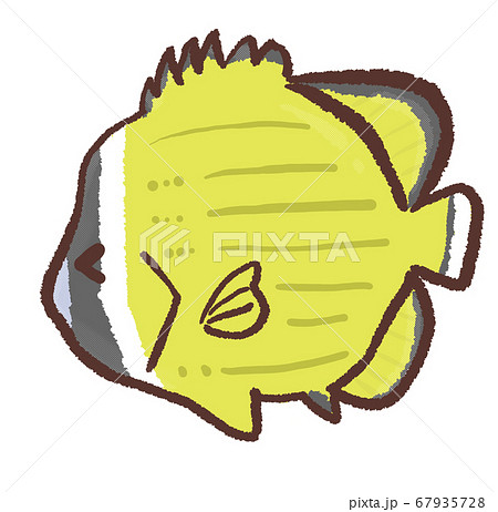 R もっとメルヘンな水族館 チョウチョウウオ2のイラスト素材