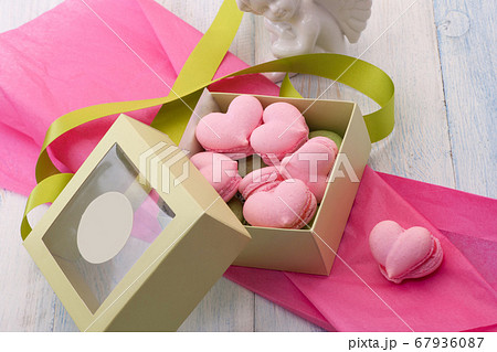 cookies in the shape of hearts on Valentine's Day 67936087