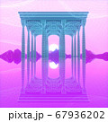 Abstract image of an architectural structure in the form of a portico 3D image 67936202