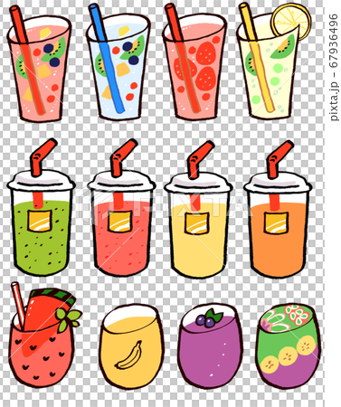 Stock illustration: fruit drink set Stock illustration: fruit drink set 67936496