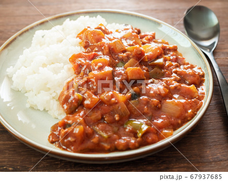 茄子とトマトのキーマカレー 67937685