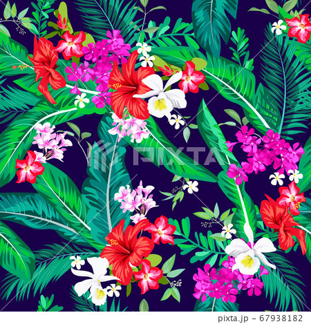 Seamless tropical bright pattern for textile 67938182