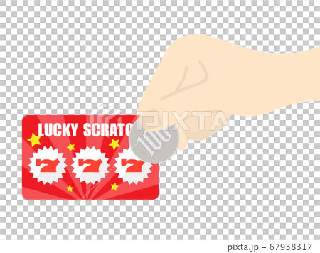 刮刮卡與硬幣的插圖 67938317