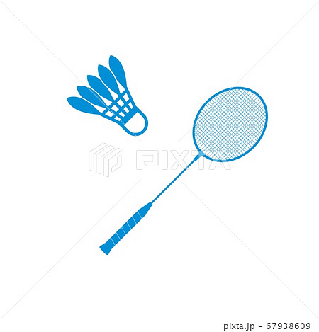 Badminton Shuttlecock And Racket Icon Vectorのイラスト素材