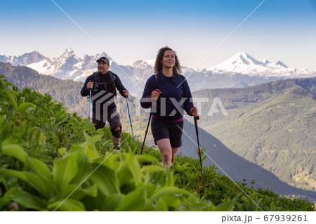 Hiking in Canadian Mountain Landscape 67939261