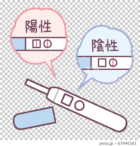 妊娠検査薬　陽性？陰性？ 67940161