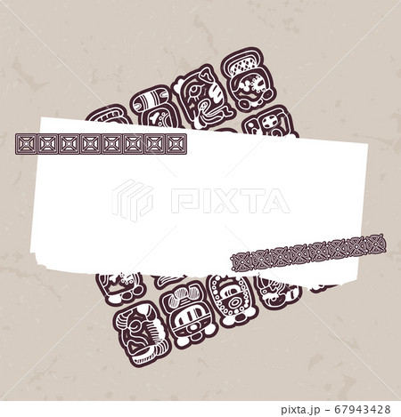 Vector illustration with Mayan symbols 67943428