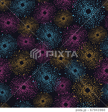 Seamless pattern with abstract fireworks. Seamless pattern with abstract fireworks. 67943960