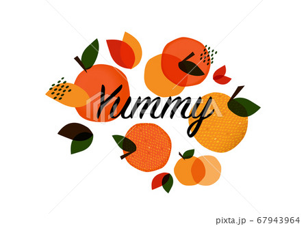 Yum text on fruit. Yummy concept design  67943964