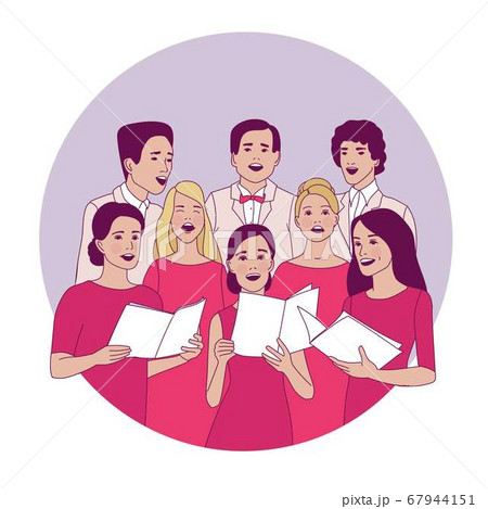 Choir, ensemble on the stage 67944151