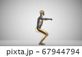 3d render of a man doing squats with backlighting muscles 67944794