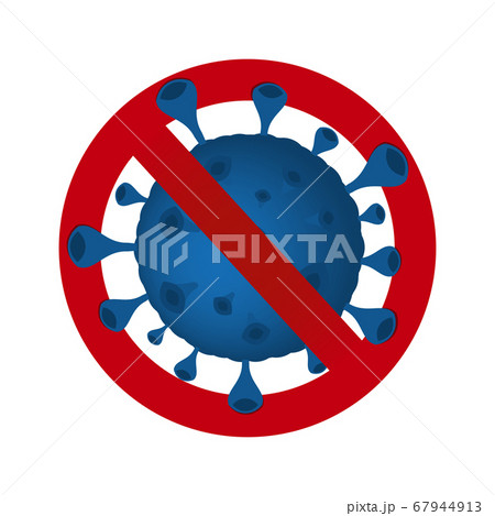 Stop coronavirus vector sign, COVID-19 caution 67944913