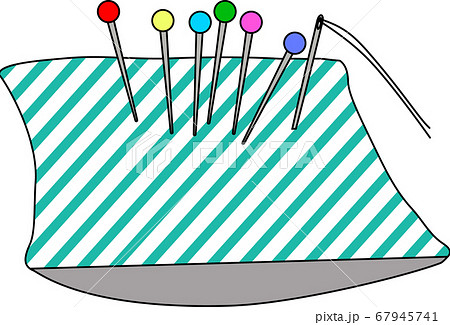 ピンクッション 針山 裁縫道具のイラスト素材