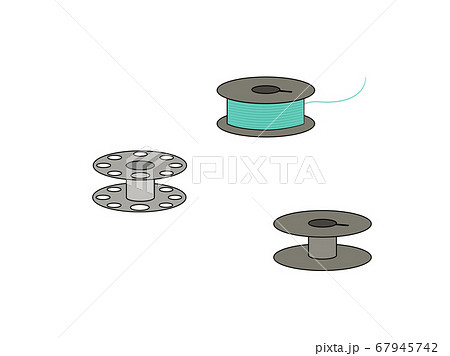 ボビン 下糸 裁縫道具 手芸用品のイラスト素材