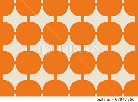 北欧モダン 北欧風 パターン 壁紙 オレンジのイラスト素材