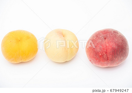 桃三種（白桃、黄桃、白鳳）三色がかわいい。 67949247
