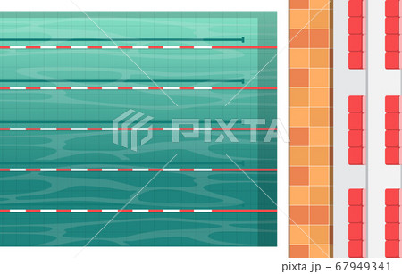 Swimming Pool Top View Holiday Healthy Sport Swimming Pool Top View Holiday Healthy Sport 67949341