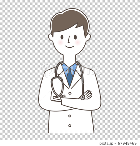 腕組みする男性医師 腕組みする男性医師 67949469