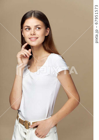 Beautiful mysterious woman look smile charm leadership Beautiful mysterious woman look smile charm leadership 67951573