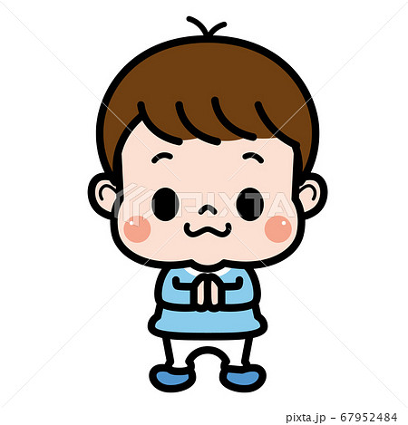 男の子_手を合わせる 男の子_手を合わせる 67952484