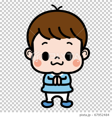 男の子_手を合わせる 男の子_手を合わせる 67952484