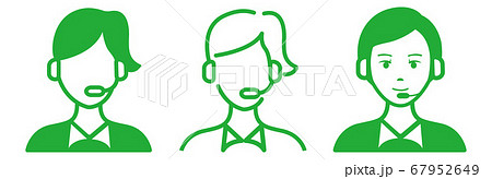Call center agents flat icons Call center agents flat icons 67952649