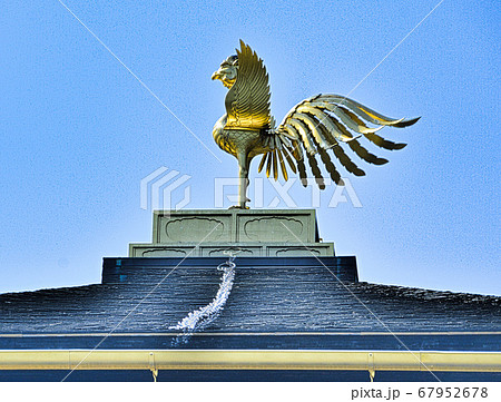 金閣寺の鳳凰の写真素材