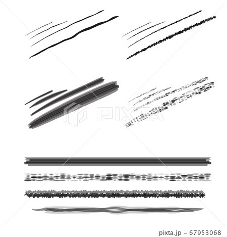 Set pencil brushes. Pencil strokes. Vector element 67953068